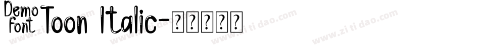 2Toon Italic字体转换